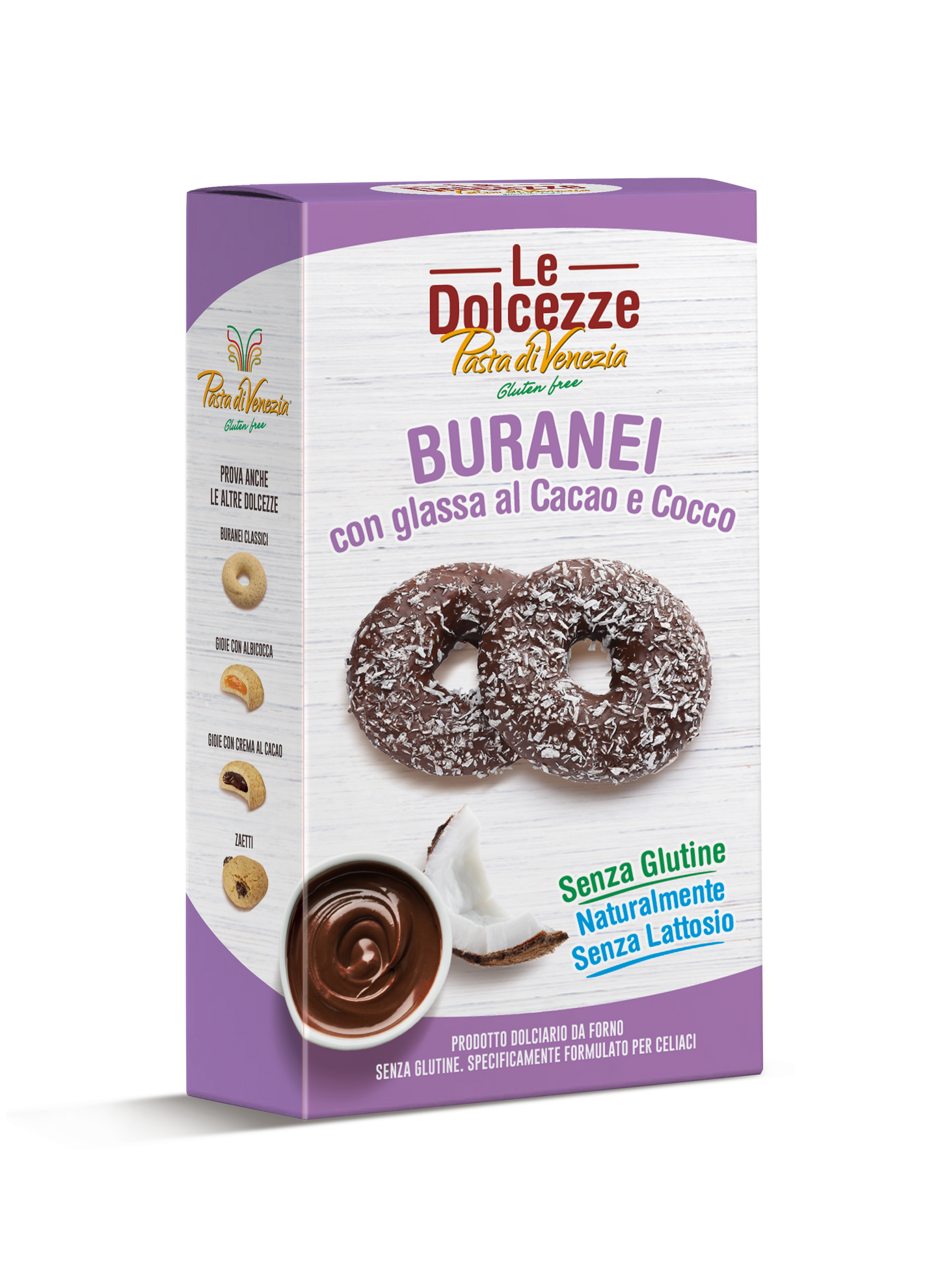 BURANEI CACAO E COCCO SENZA GLUTINE - PASTA DI VENENZIA