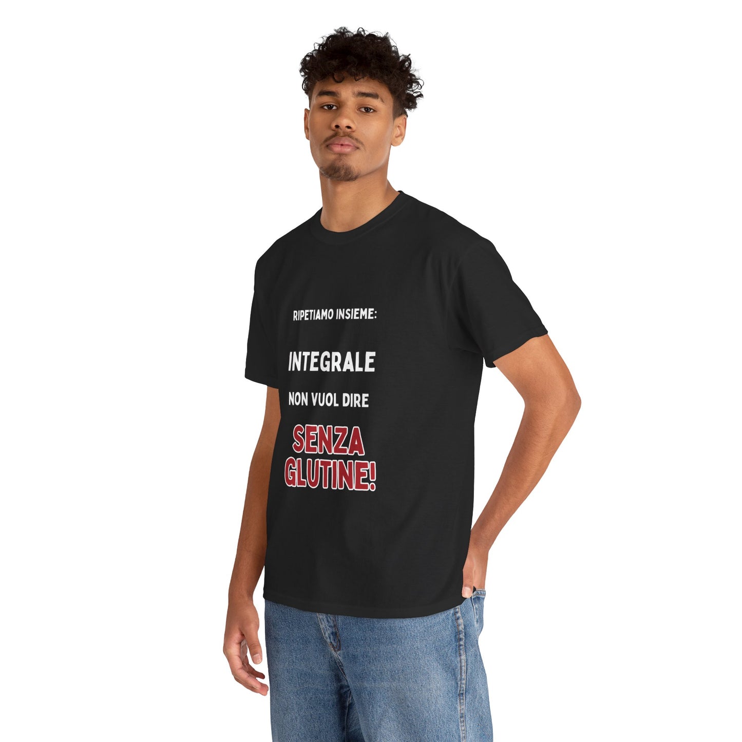 T-Shirt — "Integrale non vuol dire SENZA GLUTINE!" Italian Gluten-Free Humor Tee