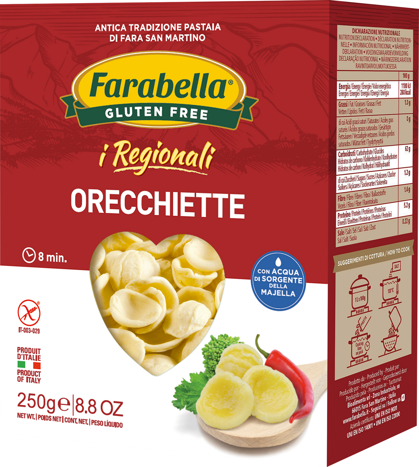 ORECCHIETTE SENZA GLUTINE - PASTA FARABELLA