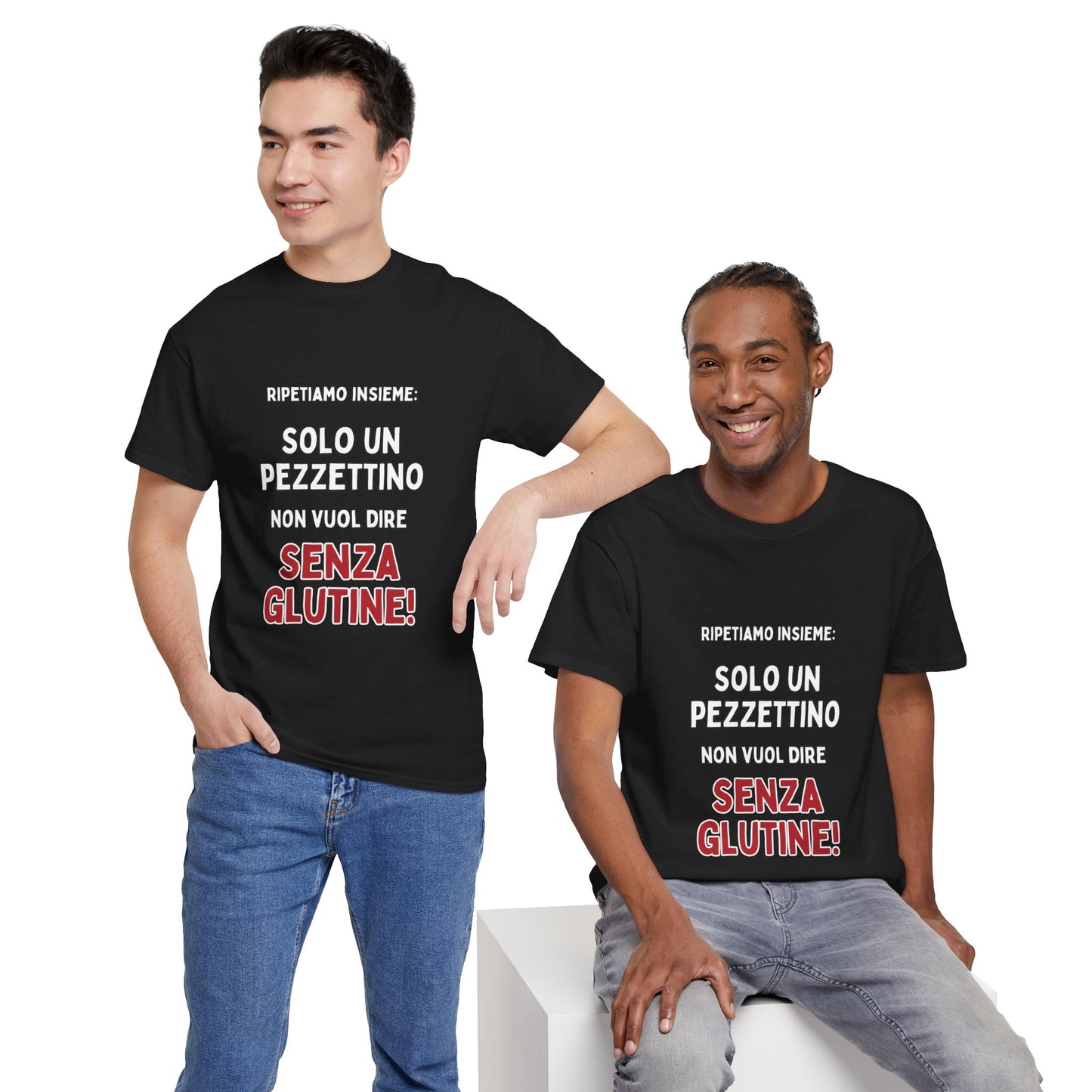 T-Shirt — "Solo un pezzettino non vuol dire senza glutine!" Italian Gluten Humor Tee
