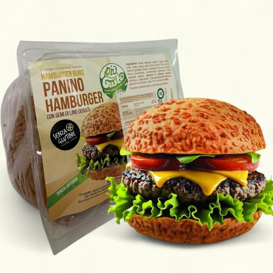 PANINO AMBURGER CON SEMI DI LINO SENZA GLUTINE - PIù GUSTO