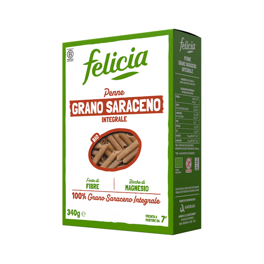 PENNE DI GRANO SARACENO INTEGRALE SENZA GLUTINE - FELICIA