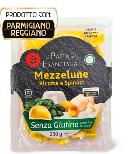 MEZZE LUNE CON RICOTTA E SPINACI SENZA GLUTINE - LA PASTA DI FRANCESCA
