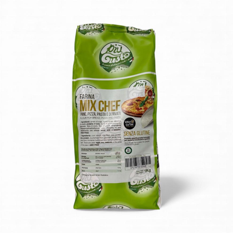MIX CHEF PER PANE E PIZZA SENZA GLUTINE - PIù GUSTO