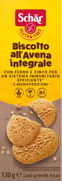 BISCOTTO ALL'AVENA INTEGRALE SENZA GLUTINE - SCHAR