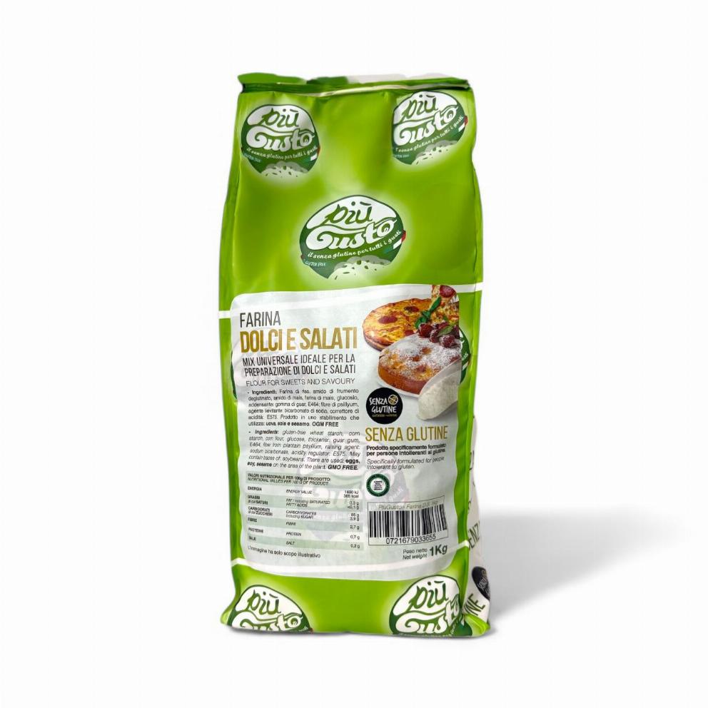 FARINA UNIVERSALE PER DOLCI E SALATI SENZA GLUTINE - PIù GUSTO